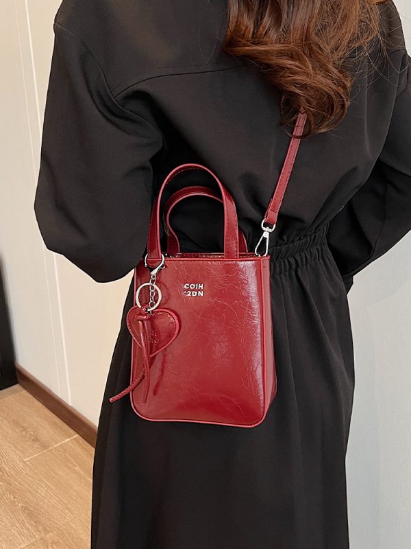 Glossy Phone Bag for Women - Hand-held Minimalist Shoulder Bag, Trendy Summer 2025 Casual Style, Versatile Women's Accessories