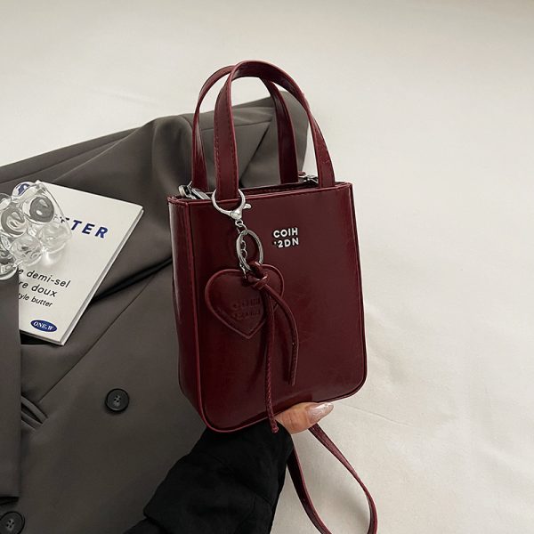 Glossy Phone Bag for Women - Hand-held Minimalist Shoulder Bag, Trendy Summer 2025 Casual Style, Versatile Women's Accessories