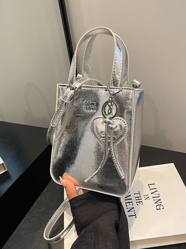 Glossy Phone Bag for Women - Hand-held Minimalist Shoulder Bag, Trendy Summer 2025 Casual Style, Versatile Women's Accessories