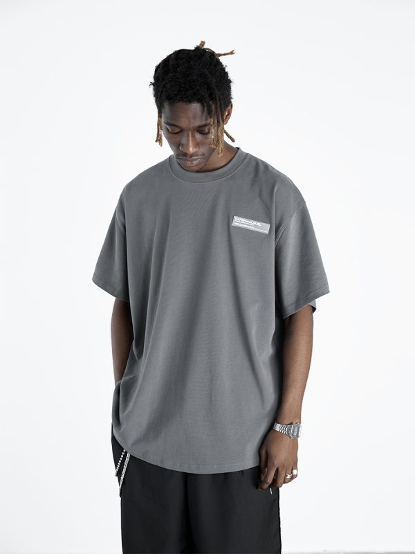 Gothic Large Back Print Logo Loose Fit Pure Cotton Short Sleeve T-Shirt - Y2K Streetwear Style