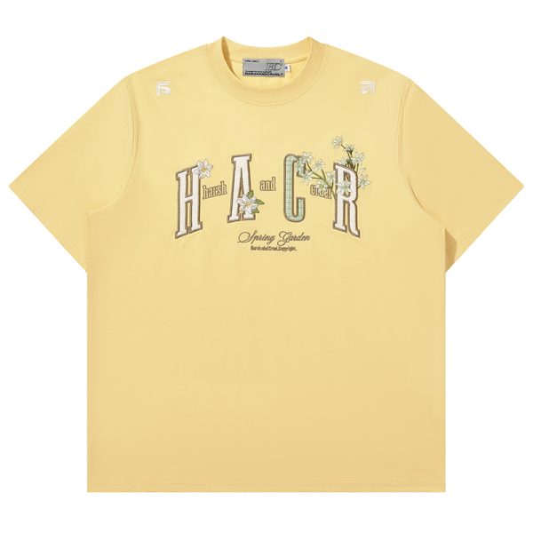 Guava Series Couple Embroidered Patch T-shirt - Casual 90s Style Unisex Tee, Trendy Streetwear for Couples
