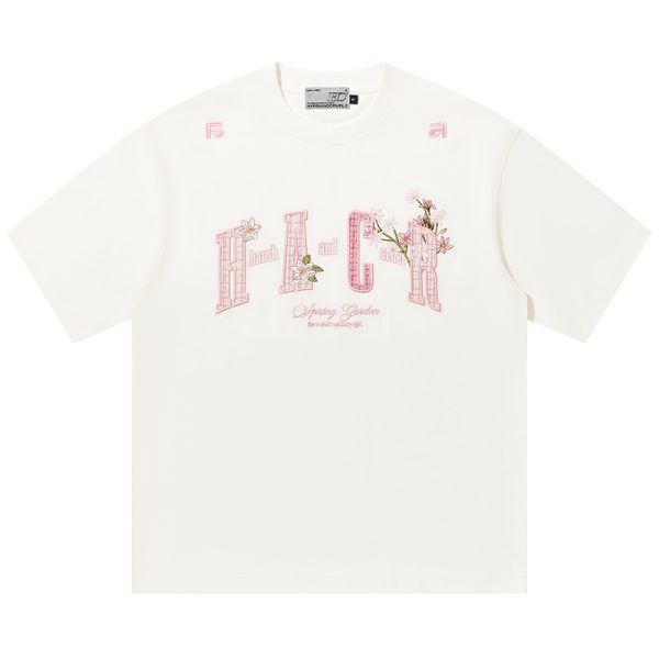 Guava Series Couple Embroidered Patch T-shirt - Casual 90s Style Unisex Tee, Trendy Streetwear for Couples