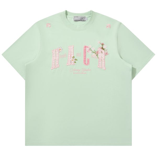 Guava Series Couple Embroidered Patch T-shirt - Casual 90s Style Unisex Tee, Trendy Streetwear for Couples