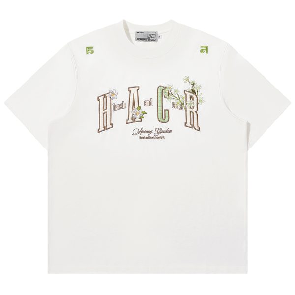 Guava Series Couple Embroidered Patch T-shirt - Casual 90s Style Unisex Tee, Trendy Streetwear for Couples