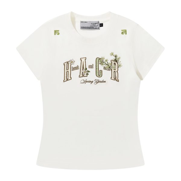 Guava Series Couple Embroidered Patch T-shirt - Casual 90s Style Unisex Tee, Trendy Streetwear for Couples