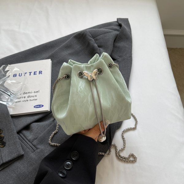 Handheld Drawstring Bucket Bag for Women - Summer 2025 Korean Style INS Minimalist Versatile Shoulder Bag