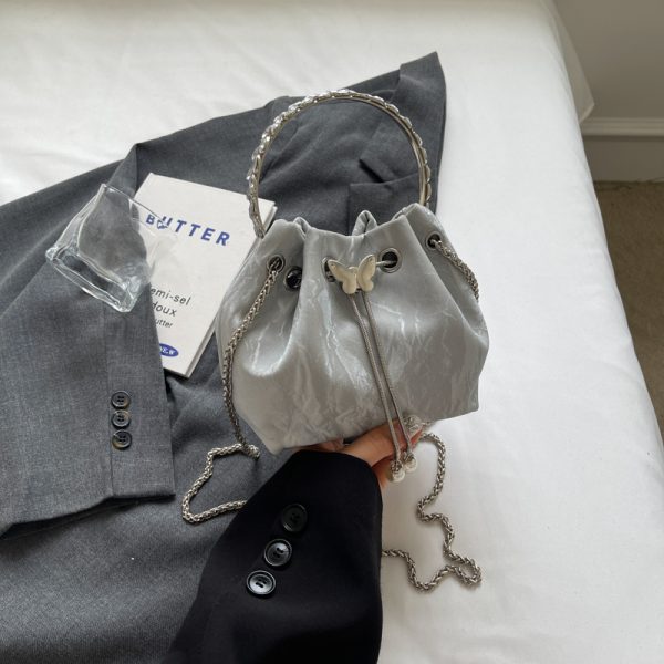 Handheld Drawstring Bucket Bag for Women - Summer 2025 Korean Style INS Minimalist Versatile Shoulder Bag