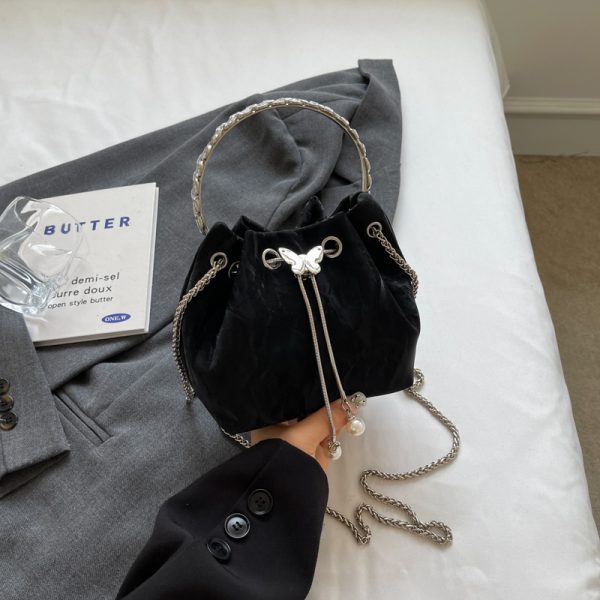 Handheld Drawstring Bucket Bag for Women - Summer 2025 Korean Style INS Minimalist Versatile Shoulder Bag