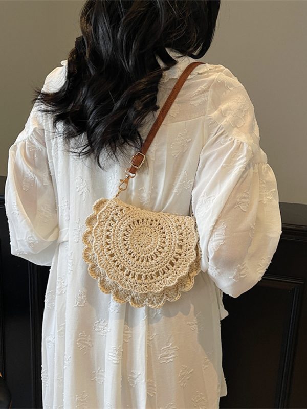 Handmade Knitted Beach Bag for Women â€“ Summer Woven Shoulder Crossbody Bag, 2025 Fashion, Perfect for Seaside Vacation