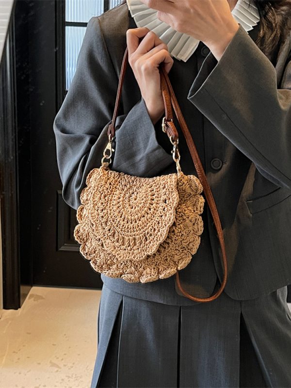 Handmade Knitted Beach Bag for Women â€“ Summer Woven Shoulder Crossbody Bag, 2025 Fashion, Perfect for Seaside Vacation