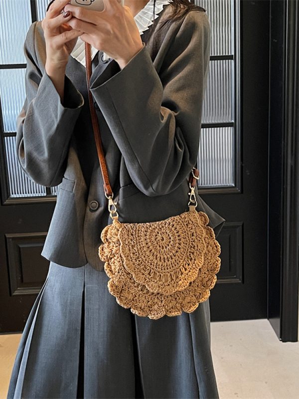 Handmade Knitted Beach Bag for Women â€“ Summer Woven Shoulder Crossbody Bag, 2025 Fashion, Perfect for Seaside Vacation