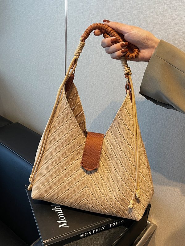 Handwoven Women's Beach Tote Bag - Trendy 2025 Large Capacity Shoulder Bag for Vacation Style