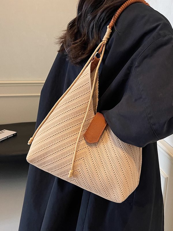 Handwoven Women's Beach Tote Bag - Trendy 2025 Large Capacity Shoulder Bag for Vacation Style