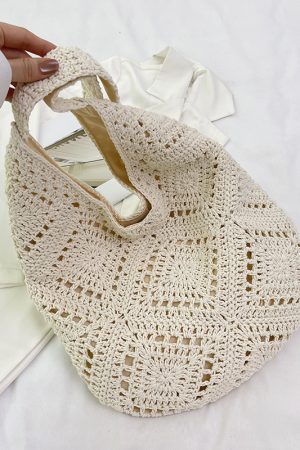 Handwoven Women's Summer Tote Bag - Large Capacity Commuting Shoulder & Crossbody Bag for 2025 Fashion