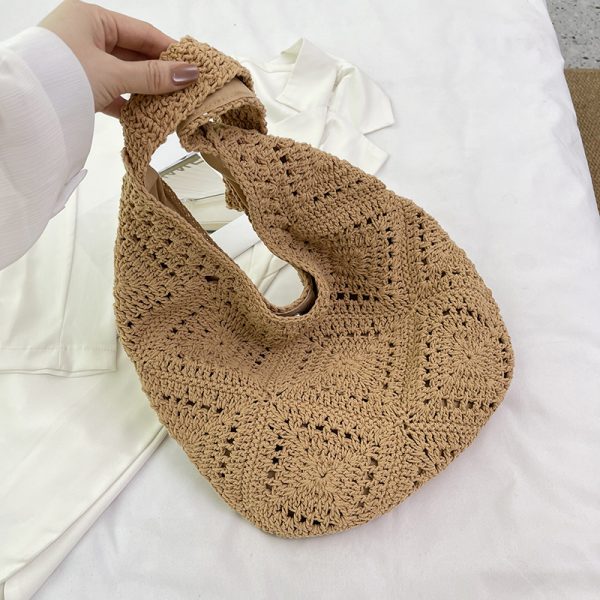 Handwoven Women's Summer Tote Bag - Large Capacity Commuting Shoulder & Crossbody Bag for 2025 Fashion