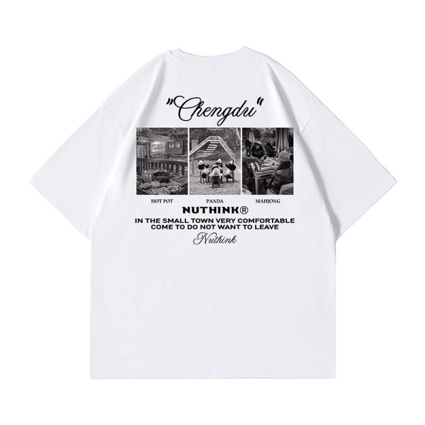 Heavyweight 260g Couple T-shirt for Men, Streetwear Short Sleeve, Summer Loose Fit Plus Size Tee, Trendy 2025 Fashion