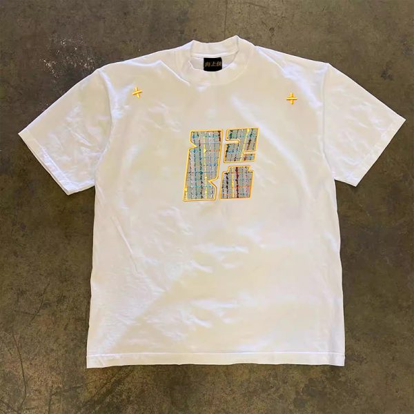 Heavyweight Couple's Loose Short Sleeve T-Shirt for Men and Women - 100% Cotton, Charity Design, Casual Streetwear, Unisex Fashion