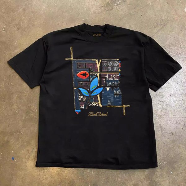 Heavyweight Couple's Loose Short-Sleeve T-Shirt for Men and Women - 260g Pure Cotton, Charitable Design, Casual Everyday Wear