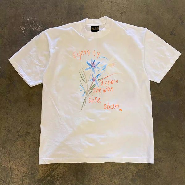 Heavyweight Couple's Loose Short-Sleeve T-Shirt in 260g Pure Cotton - Unisex Charitable Design for Casual 90s Style