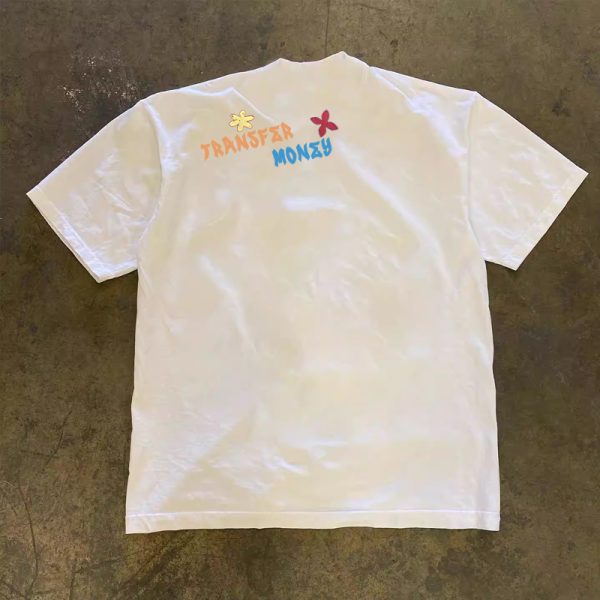 Heavyweight Couple's Loose Short-Sleeve T-Shirt in Pure Cotton - Charitable Design, Casual Streetwear for Men and Women