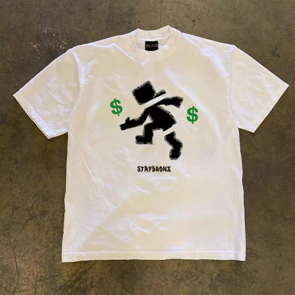 Heavyweight Couples' Loose Short-Sleeve T-Shirt in Pure Cotton - Unisex Charity Tee, 90s Inspired, Comfortable Fit