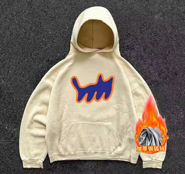 Heavyweight Hooded Sweatshirt with Cartoon Print - 2023 New Style, Loose Fit, Versatile for Students, Casual Streetwear