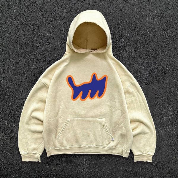 Heavyweight Hooded Sweatshirt with Cartoon Print - 2023 New Style, Loose Fit, Versatile for Students, Casual Streetwear