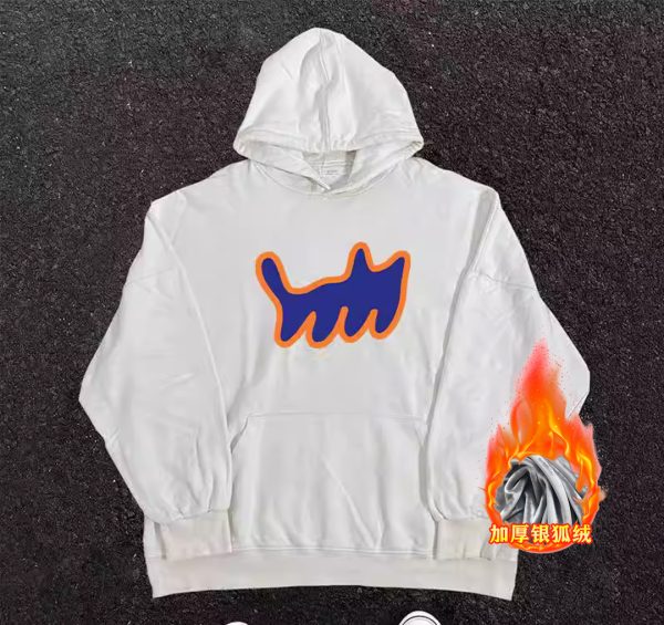 Heavyweight Hooded Sweatshirt with Cartoon Print - 2023 New Style, Loose Fit, Versatile for Students, Casual Streetwear
