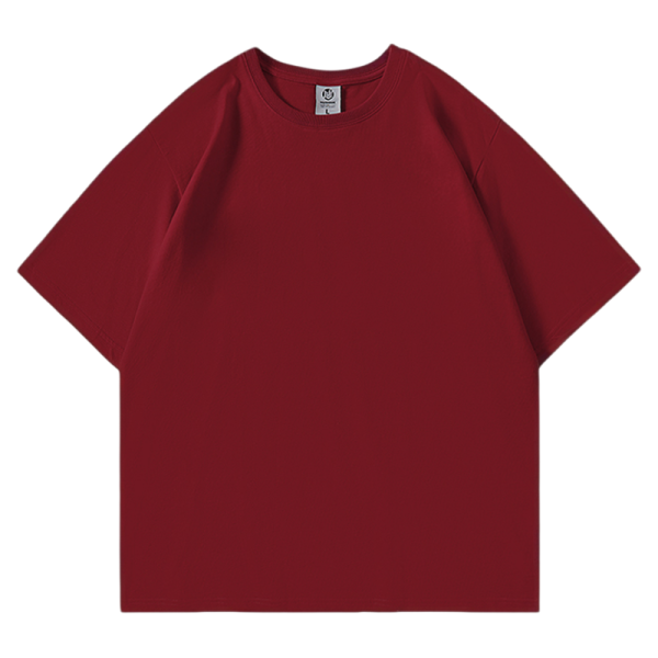 Heavyweight Solid Color Short Sleeve T-Shirt for Men and Women - Plus Size American Streetwear - Summer Casual 2025 Fashion