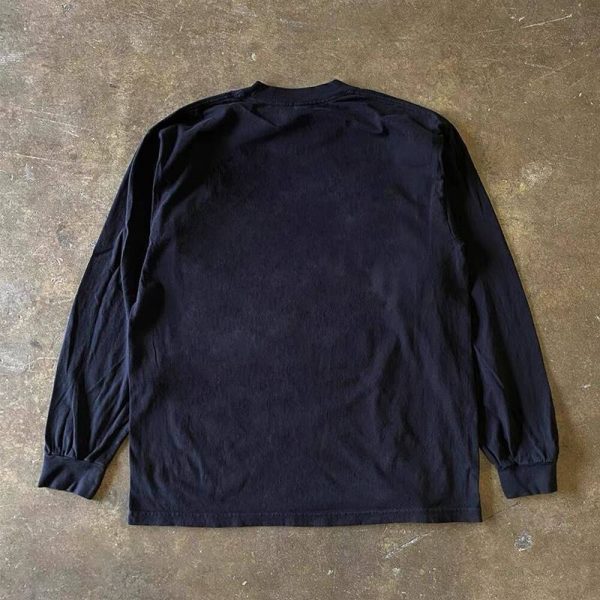 Heavyweight Unisex Long Sleeve T-Shirt for Charity - Hip-Hop Niche Design, Couple Style, 280g Cotton, Streetwear Fashion