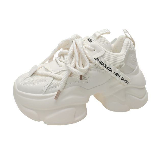 Height-Increasing Dad Shoes for Petite Women - 2024 Autumn Versatile High-Heeled Thick-Soled Platform Sneakers