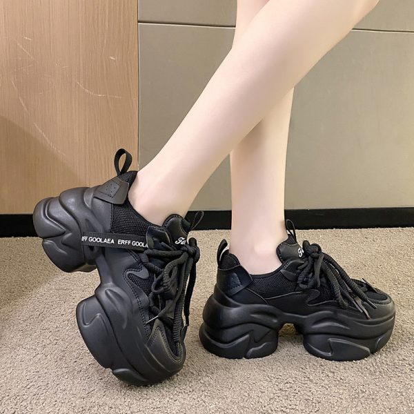 Height-Increasing Dad Shoes for Petite Women - 2024 Autumn Versatile High-Heeled Thick-Soled Platform Sneakers