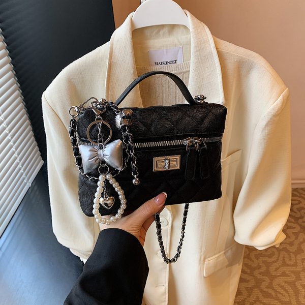 High-End Diamond-Patterned Shoulder Bag - 2025 Spring/Summer Casual Women's Box Bag, Chic & Versatile Fashion Accessory