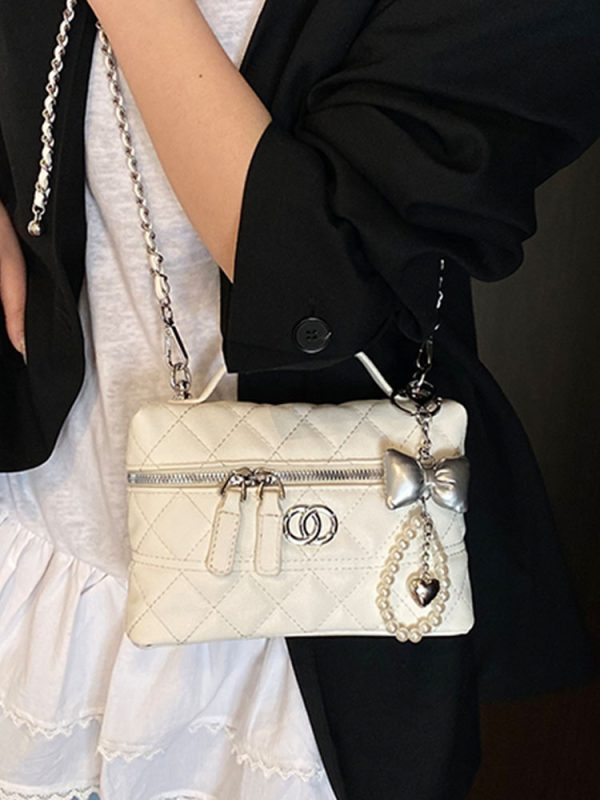 High-End Diamond-Patterned Shoulder Bag - 2025 Spring/Summer Casual Women's Box Bag, Chic & Versatile Fashion Accessory
