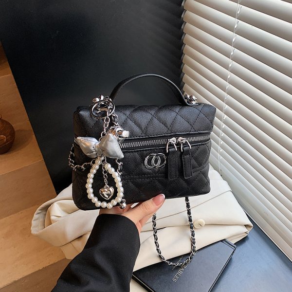 High-End Diamond-Patterned Shoulder Bag - 2025 Spring/Summer Casual Women's Box Bag, Chic & Versatile Fashion Accessory