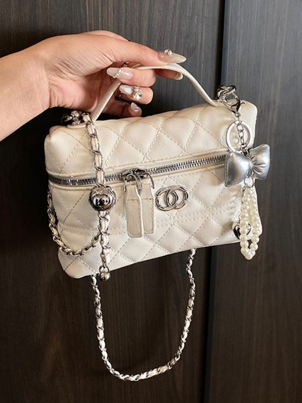 High-End Diamond-Patterned Shoulder Bag - 2025 Spring/Summer Casual Women's Box Bag, Chic & Versatile Fashion Accessory