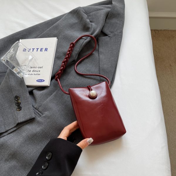 High-End Red Mini Crossbody Phone Bag for Women - Summer 2025 Trendy Accessory