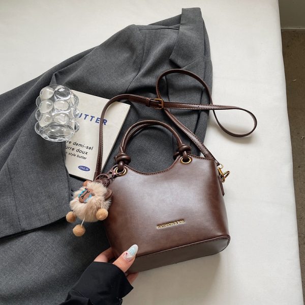 High-End Retro Bucket Handbag for Women - Versatile Textured Crossbody & Shoulder Bag for Summer 2025 Fashion