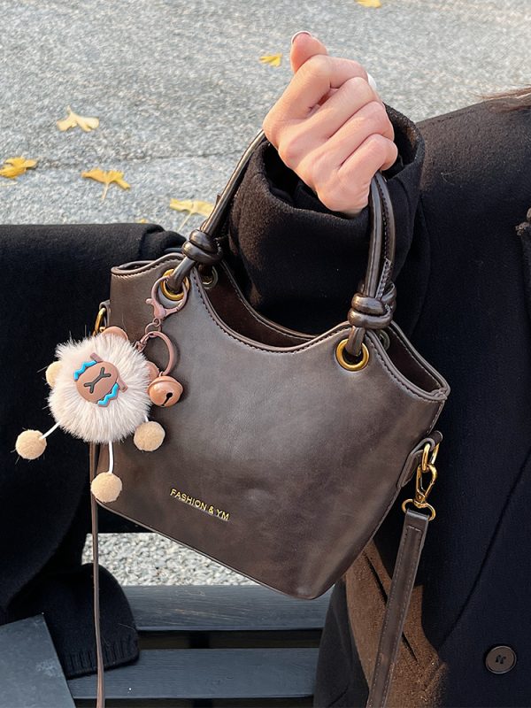 High-End Retro Bucket Handbag for Women - Versatile Textured Crossbody & Shoulder Bag for Summer 2025 Fashion