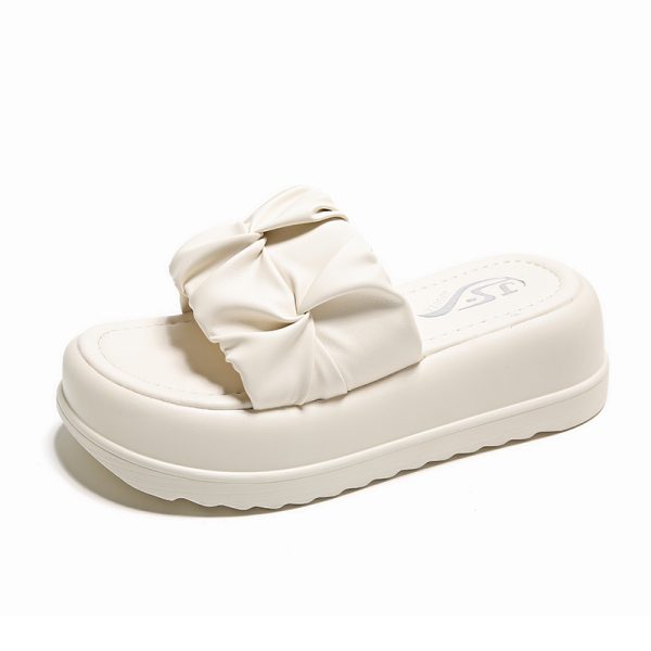 High-End Thick-Soled Platform Slide Sandals for Women - Non-Slip, Height-Increasing, Fashionable Summer 2025 Outdoor Footwear