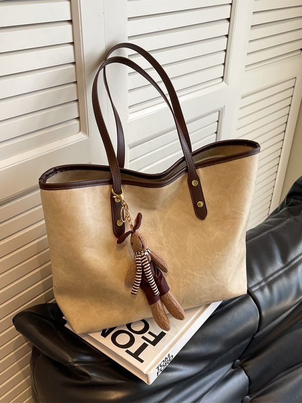 High-End Women's Large Capacity Shoulder Bag - Stylish Spring Summer Commuting Tote for 2025 Fashion