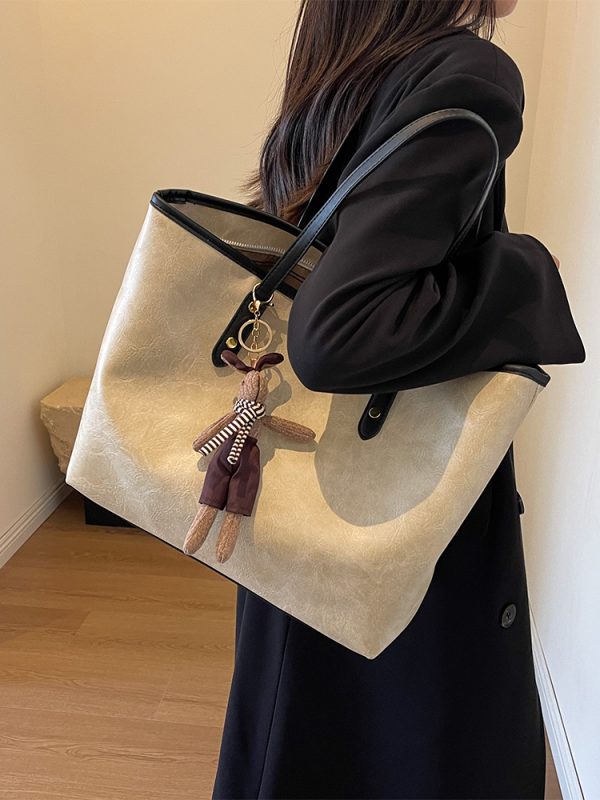 High-End Women's Large Capacity Shoulder Bag - Stylish Spring Summer Commuting Tote for 2025 Fashion