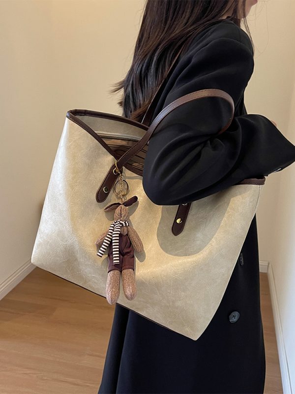 High-End Women's Large Capacity Shoulder Bag - Stylish Spring Summer Commuting Tote for 2025 Fashion