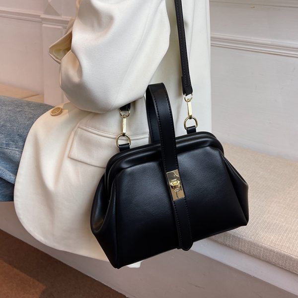 High-End Women's Textured Shell Handbag - Retro Crossbody Bag for Spring Summer 2025 Fashion
