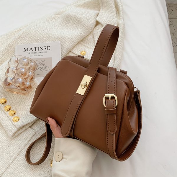 High-End Women's Textured Shell Handbag - Retro Crossbody Bag for Spring Summer 2025 Fashion