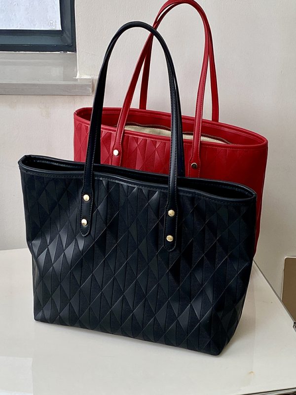 High-End Women's Tote Bag - Versatile Large Capacity Commuter Shoulder Handbag for School & Daily Use