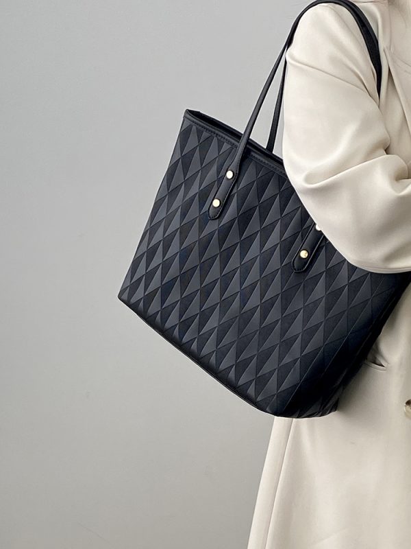 High-End Women's Tote Bag - Versatile Large Capacity Commuter Shoulder Handbag for School & Daily Use