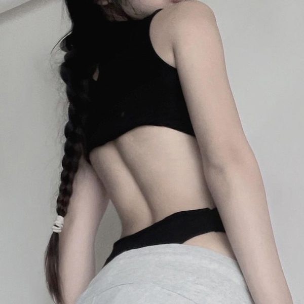High Energy Motorcycle Deconstructed Hollow-Out Sexy High-Neck Bodysuit with Exposed Waist and Back - Trendy Y2K Style