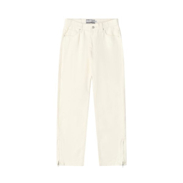 High Street Casual Cuff Zipper Denim Pants - Trendy Y2K Inspired Streetwear for Effortless Style