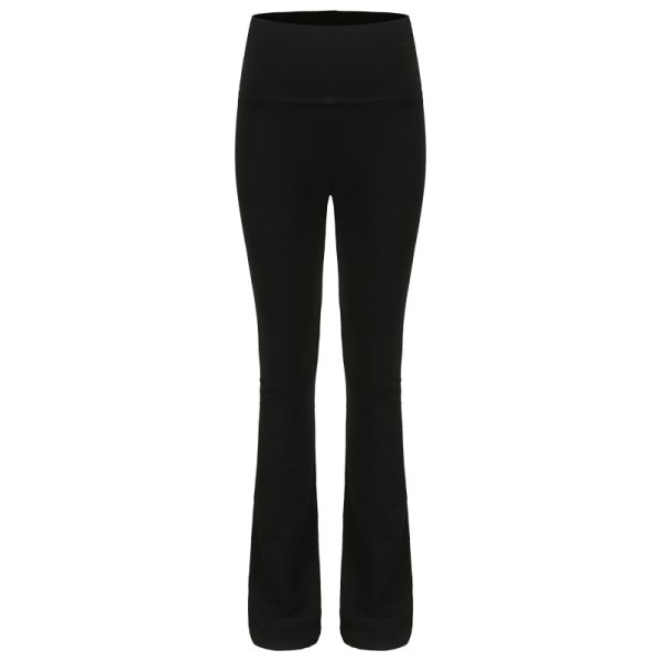 High Waist Stretchy Black Flared Yoga Pants for Women - Slimming Long Legs Casual Style, Perfect for Everyday Wear